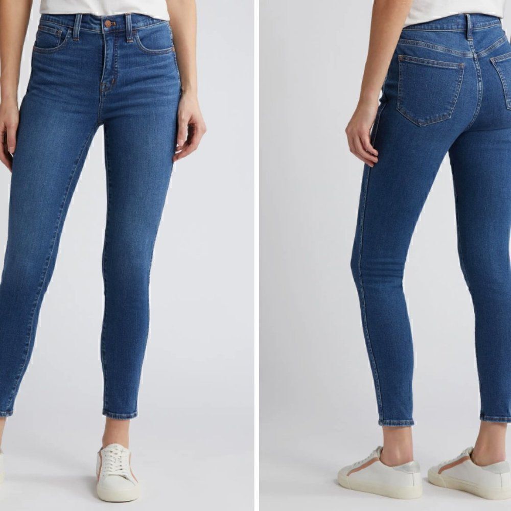 Madewell 9” High-rise Skinny blue jeans